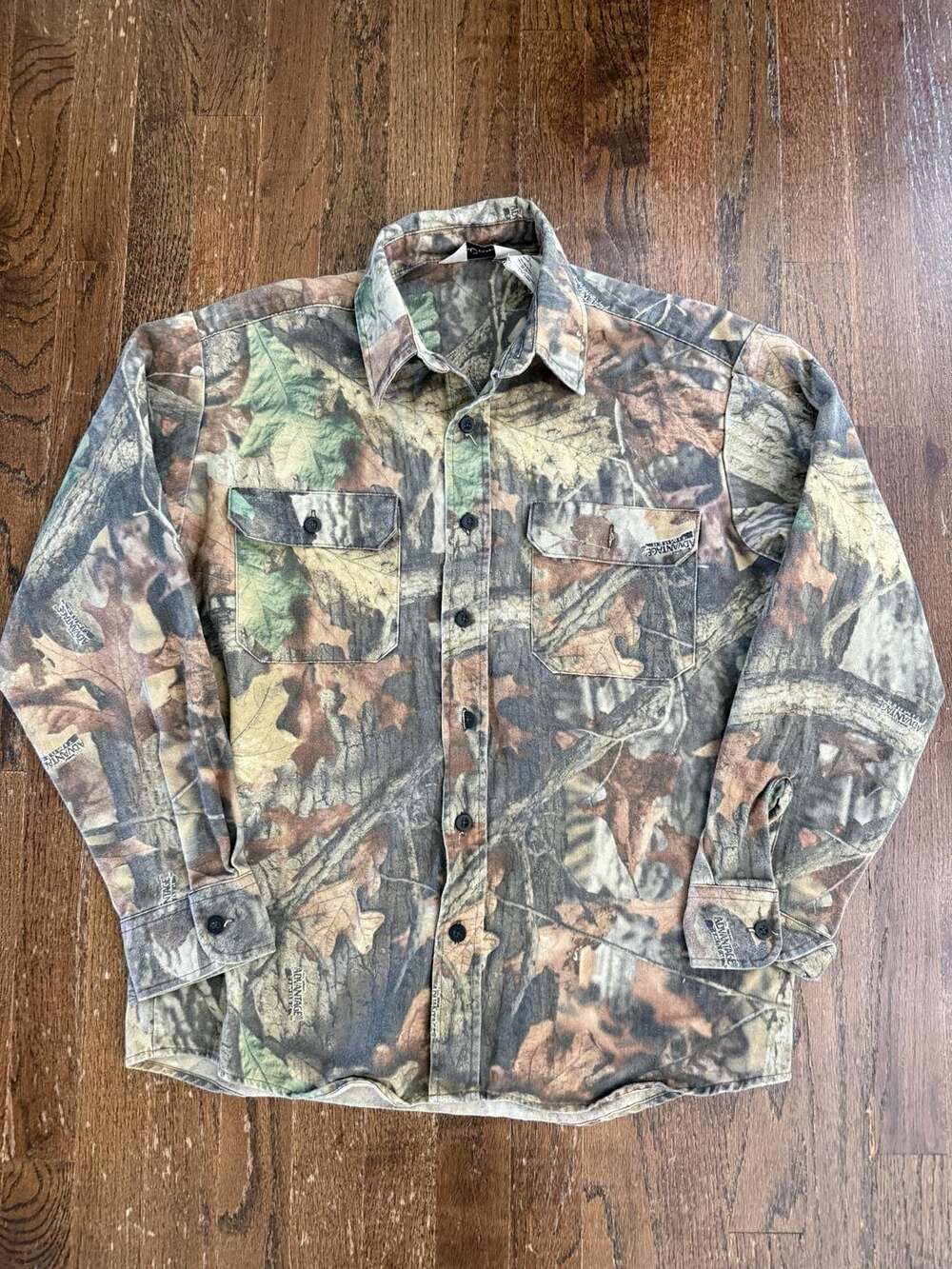 Walls Advantage Camo Long Sleeve Button Down Shirt Medium Regular
